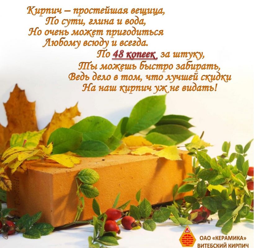 Дарим скидку на кирпич!